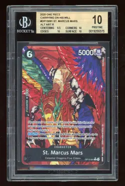 2025 One Piece St. Marcus Mars Alternate Art #OP13-091 Foil English BGS 10 - Image 1