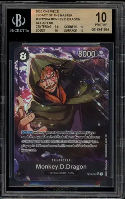 One Piece CCG Monkey.D.Dragon Legacy of the Master Alternate Art OP12-094 BGS 10 - Image 1