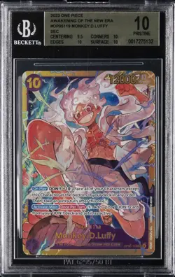2023 ONE PIECE AWAKENING OF THE NEW ERA #OP05119 MONKEY D LUFFY BGS 10 PRISTINE - Image 1