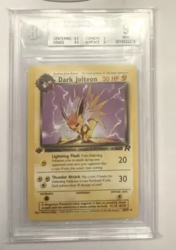 Pokemon Dark Jolteon TCG 1st Edition Card 38/82 Non Holo BGS 9 - Image 1