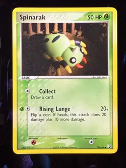 Spinarak #78 Pokemon Card - Team Rocket Returns - Yuka Morii - Condition: NM - Image 1