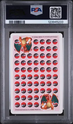 1998 POKEMON STADIUM RED VERSION PLAYING CARDS KING OF SPADES CHARIZARD PSA 8 - Image 2