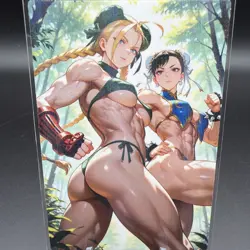 Chun Li & Cammy Anime Waifu Card Doujin ACG Goddess Holo - Image 2