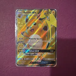 Pokemon TCG Raichu GX SM90 Black Star Promo 2017 Full Art Holo Card - Image 1