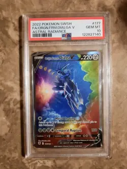 PSA 10 Pokemon TCG Astral Radiance Origin Forme Dialga v Alt Art Card 177/189 - Image 1