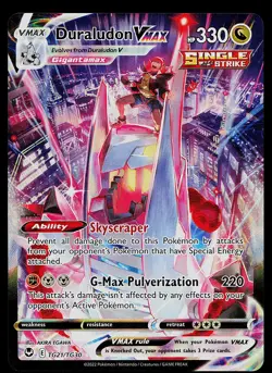Pokemon Card - Duraludon VMAX Silver Tempest TG21/TG30 Ultra Rare Holo - Image 1