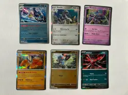 Pokemon TCG Me01: Mega Evolution Mixed Holo/Reverse Holo Rare Lot of 6 Cards - Image 1