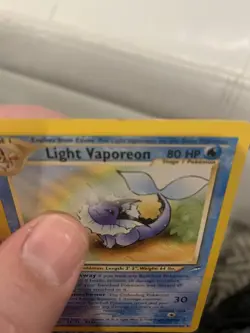 Pokemon TCG Light Vaporeon Neo Destiny Card 52/105 Unlimited Uncommon, Vintage - Image 4