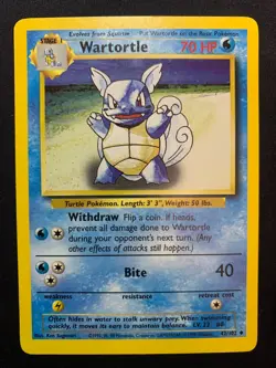 WARTORTLE - 042/102 - BASE SET - POKEMON CARD - LP - Image 1