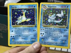 Lapras 10/62 Fossil Vaporeon 12/64 Jungle 1999 Vintage Pokemon Card Lot WOTC - Image 1