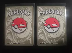 (2) 1st Edition Pokederp Set 2 AmiarockU Fan Art Custom Derpy Card - Image 2