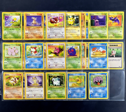 1999 Pokemon JUNGLE & FOSSIL Set COMPLETE Unlimited Edition COMMON Cards Lot EX - Image 1