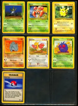 1999 Pokemon JUNGLE & FOSSIL Set COMPLETE Unlimited Edition COMMON Cards Lot EX - Image 4