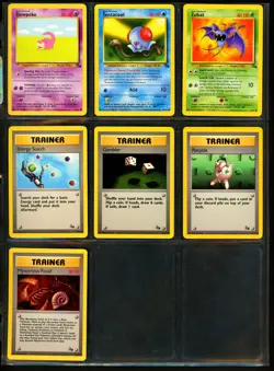 1999 Pokemon JUNGLE & FOSSIL Set COMPLETE Unlimited Edition COMMON Cards Lot EX - Image 5