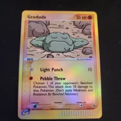 Geodude 55/97 LP Reverse Holo EX Dragon Pokemon Card Vintage 2003 - Image 1
