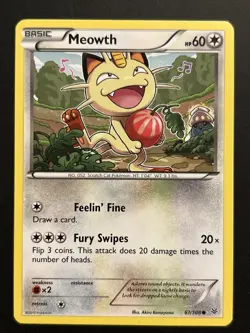 Meowth 67/108 Roaring Skies Regular - Pokemon Card English LP/NM - Image 1