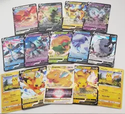 14 Pokemon Cards Lot - 4 Pikachu V- 1 Dragonite VStar - 9 Basic V - Image 1