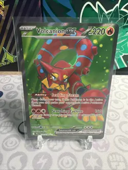 Pokemon TCG Volcanion EX Holo Ultra Rare Card 171/159 Sv09: Journey Together - Image 1