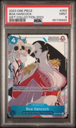 PSA 9 MINT One Piece Card Game - Boa Hancock OP02-059 Gift Collection 2023 Promo - Image 1
