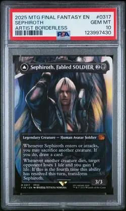 2025 #0317 SEPHIROTH, FABLED SOLDIER/SEPHIROTH, ONE-WINGED ANGEL PSA 10 - Image 1