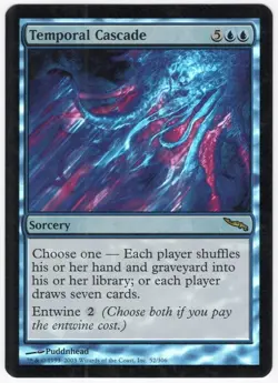 Temporal Cascade 2003 Mirrodin FOIL Blue Rare Sorcery MTG NM AZ1 - Image 1
