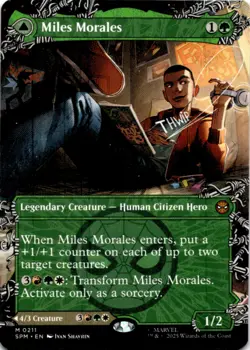 MTG Miles Morales (0211) (Borderless) Normal NM Marvel's Spider-Man Magic 211 - Image 1