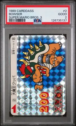 1989 CARDDASS SUPER MARIO BROS. 3 #2 BOWSER PSA 2 - Image 1