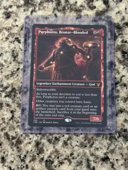 Purphoros, Bronze-Blooded (Showcase) M Theros Beyond Death 265 NM - Image 1