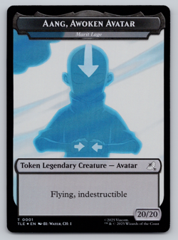 Aang, Awoken Avatar | Treasure FOIL - Double Sided Token - MTG Avatar: TLA - Image 1