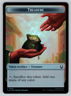 Aang, Awoken Avatar | Treasure FOIL - Double Sided Token - MTG Avatar: TLA - Image 2