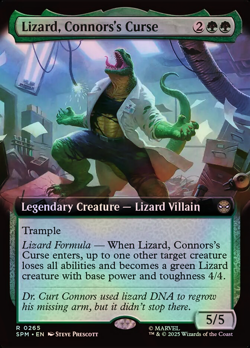Magic The Gathering Marvel's Spider-Man | Lizard, Connors's Curse Foil | 265 | R - Image 1