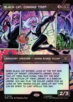 Magic The Gathering Marvel's Spider-Man | Black Cat, Cunning Thief ... | 222 | R - Image 1