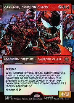 Magic The Gathering Marvel's Spider-Man | Carnage, Crimson Chaos Foil | 227 | R - Image 1
