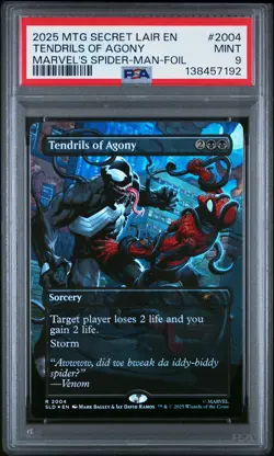 2025 MTG SECRET LAIR DROP COLORS-FOIL #2004 TENDRILS OF AGONY PSA 9 - Image 1