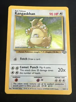 1999 Jungle Vintage Pokemon 2 Card Lot: Holo Kangaskhan 5/64 x2 - Image 2