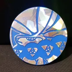 POKEMON ICE RIDER CALYREX BLUE CRACKED ICE HOLO JUMBO COIN - Image 1