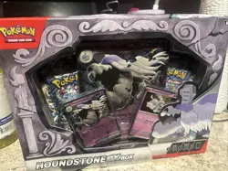 NEW 2025 Pokemon TCG Houndstone ex Box w/ 4 Booster Packs & Promo Card Sealed - Image 1