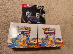 [Lot of 3] Pokemon Booster box - Sealed Surging Sparks and Phantasmal Flames - Image 1