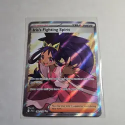 Pokemon Iris's Fighting Spirit 180/159 Sv09 Ultra Rare Full Art Holo Trainer Ca. - Image 1