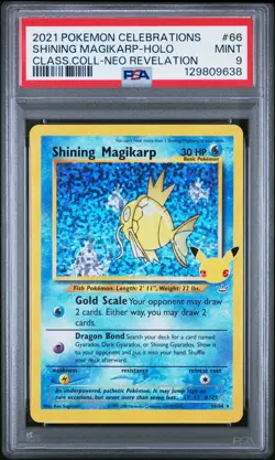 2021 POKEMON CELEBRATIONS CLASSIC COLLECTION #66 SHINING MAGIKARP-HOLO PSA 9 - Image 1
