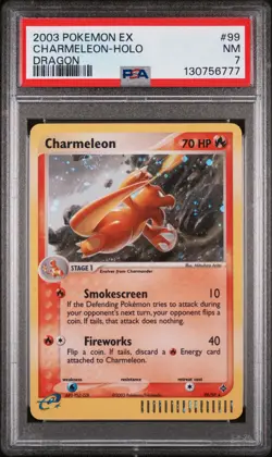 2003 POKEMON EX DRAGON #99 CHARMELEON-HOLO PSA 7 - Image 1