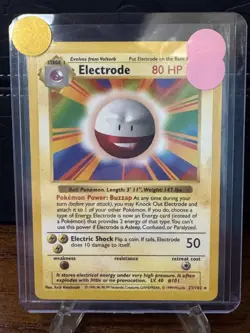 Pokemon TCG Base Set Shadowless Electrode 21/102 Rare MP WOTC - Image 1