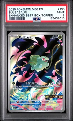 2025 POKEMON MEG EN-MEGA EVOLUTION ENHANCED BOOSTER BOX TOPPER BULBASAUR PSA 9 - Image 1