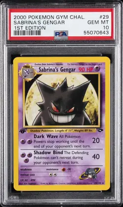 2000 POKEMON GYM CHALLENGE 1ST EDITION #29 SABRINA'S GENGAR PSA 10 - Image 1