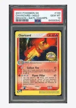 Pokemon PSA 10 Charizard Holo 2003 100/97 Dragon National Championships English - Image 1