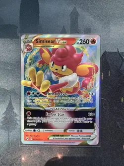 Simisear VSTAR 023/159 Crown Zenith Ultra Rare Holo Pokemon TCG Card NM - Image 1
