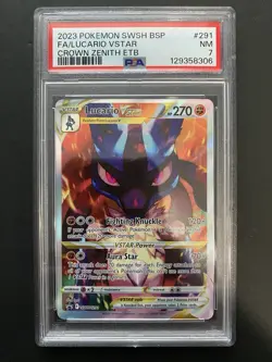 Pokemon TCG Lucario VSTAR SWSH291 Holo Black Star Promo Crown Zenith PSA 7 - Image 1