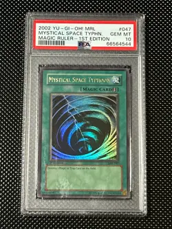 YUGIOH PSA 10 2002 Mystical Space Typhoon MRL-047 Ultra Rare 1st Edition *4544 - Image 1