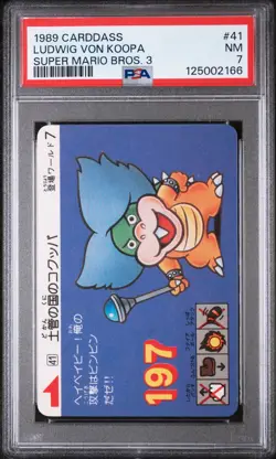 1989 CARDDASS SUPER MARIO BROS. 3 #41 LUDWIG VON KOOPA PSA 7 - Image 1