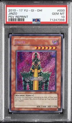 2010-2017 YU-GI-OH! PHARAOH'S SERVANT REPRINT #000 JINZO PSA 10 - Image 1